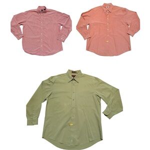 Bundle 3 Men’s Vintage Cotton Button Up Long Sleeve Shirts Size L Gap Nordstrom